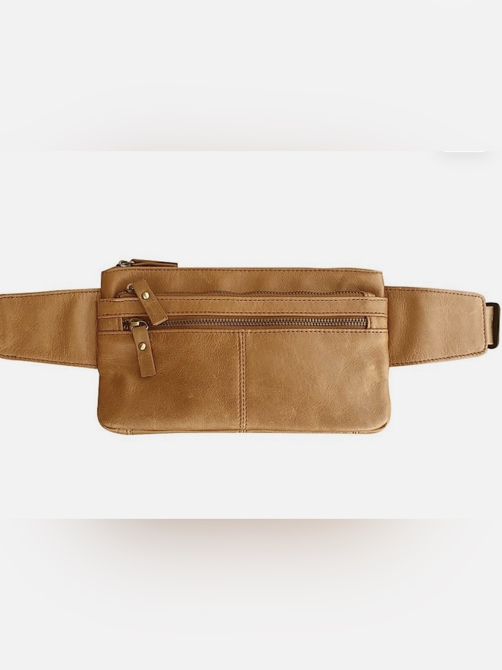 Classic Tan Leather Fanny Pack